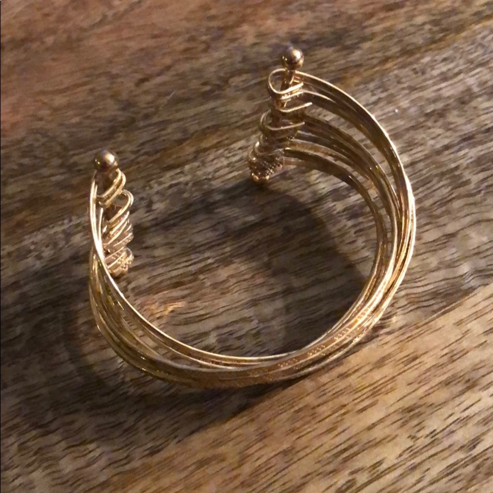 Gold Adjustable Cuff Bracelet